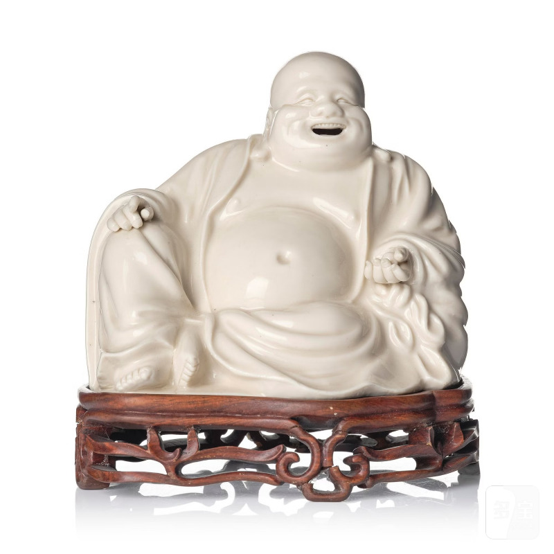 A blanc de chine figure of Budai, - 图1